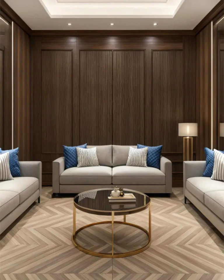Earthy Modern Media Wall