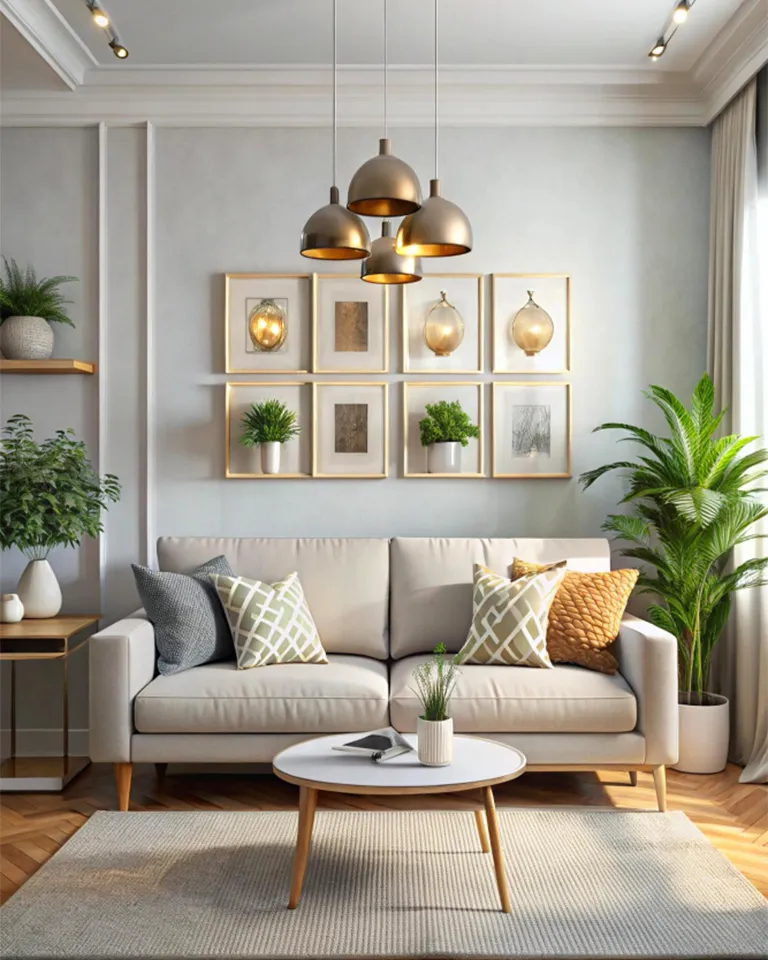 Contemporary Wood & Marble Console