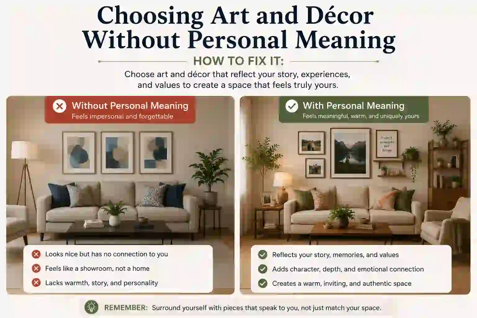 Choosing Art and Décor Without Personal Meaning How to Fix It: