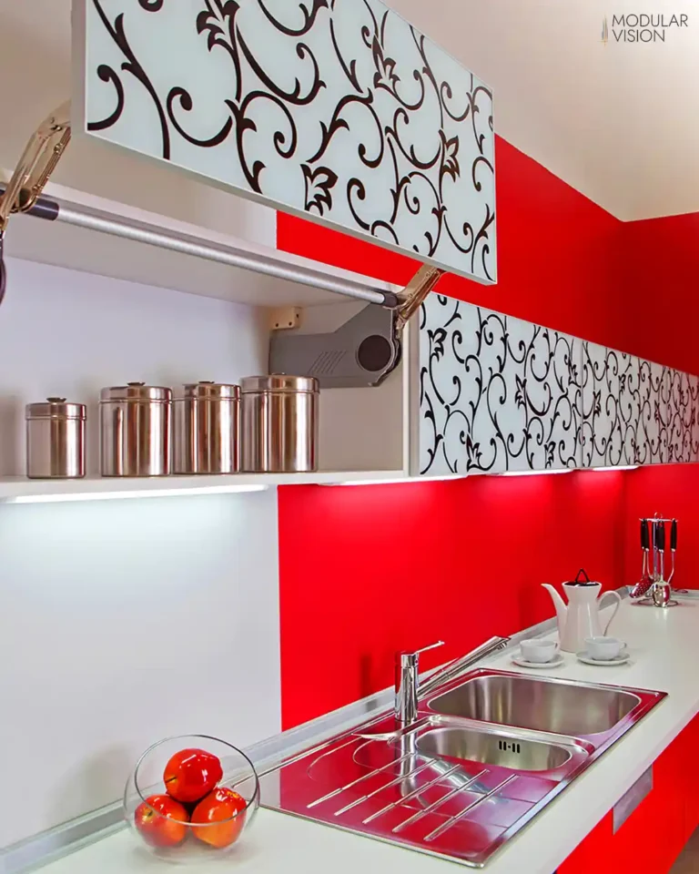 L-Shaped with Island Modular Kitchen