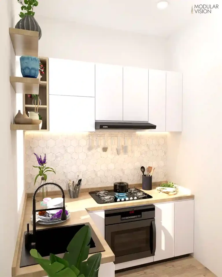 Modern Pastel & Fluted Panel Kitchen