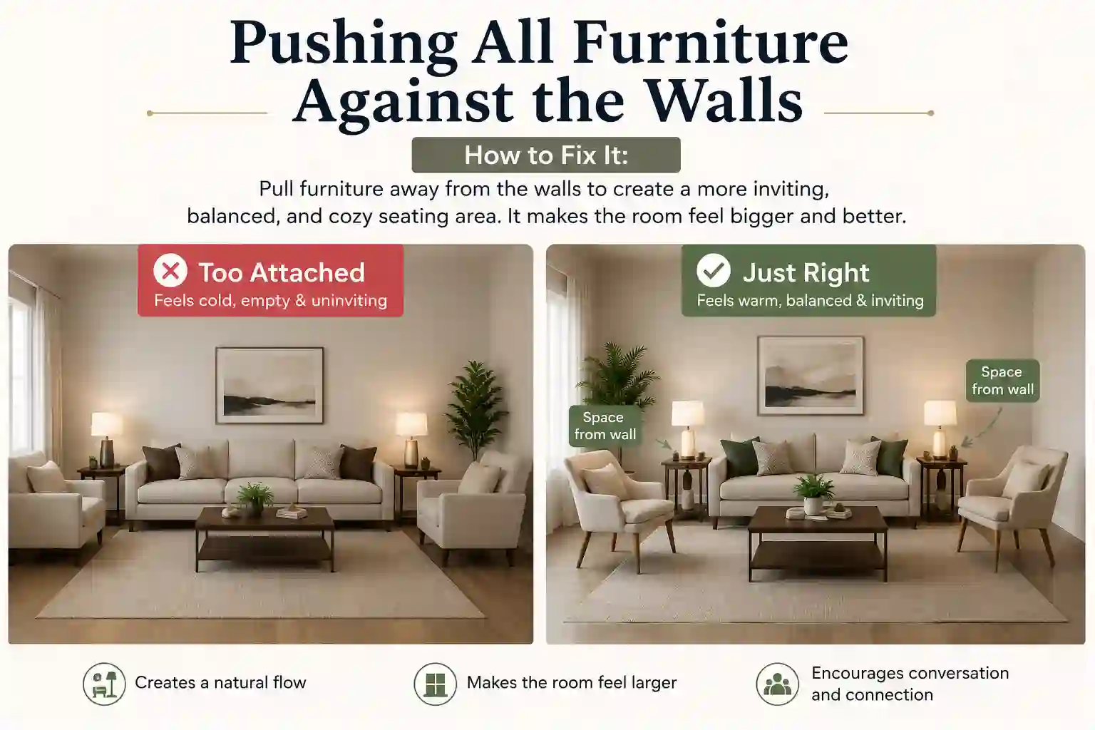 Pushing All Furniture Against the Walls How to Fix It: