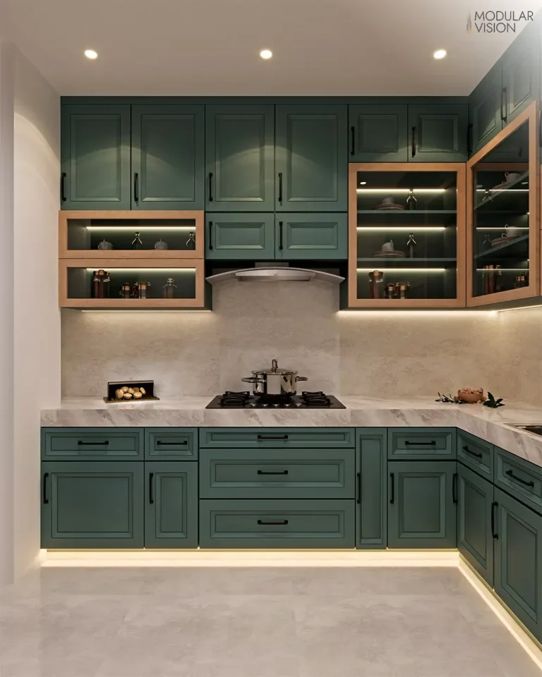 Compact Straight Line Modular Kitchen