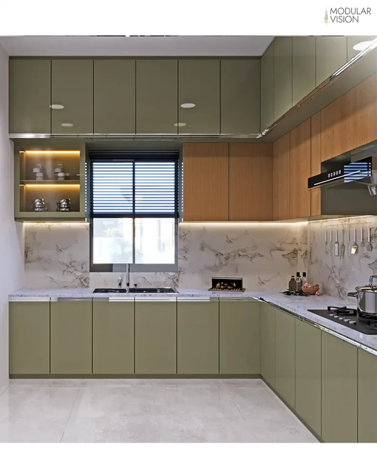 L-Shaped Efficient Modular Kitchen