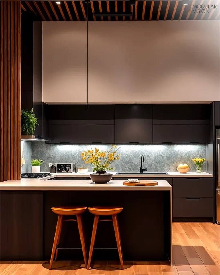 Compact Elegance Straight Line Modular Kitchen