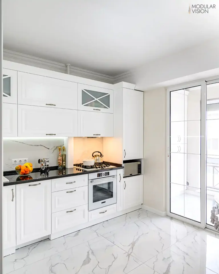U-Shaped with Island Modular Kitchen