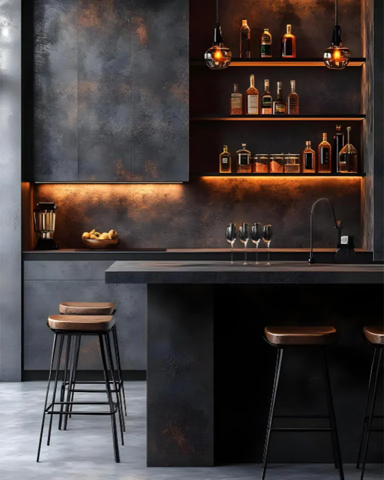 Modern Home Bar Setup