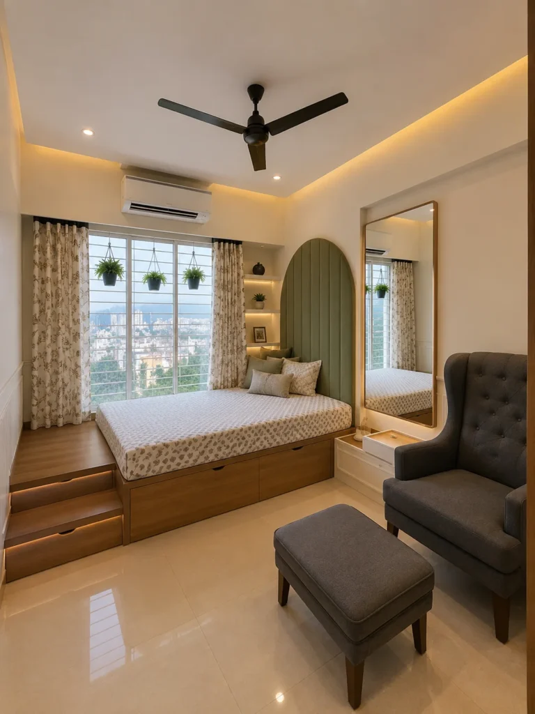Cozy Modern Bedroom with City View Delhi