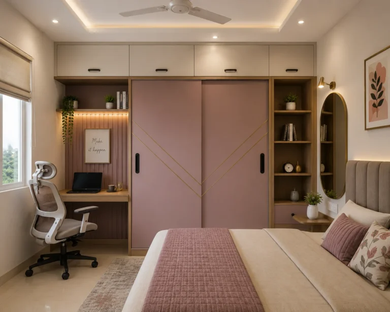 Cozy Modern Bedroom with Workspace