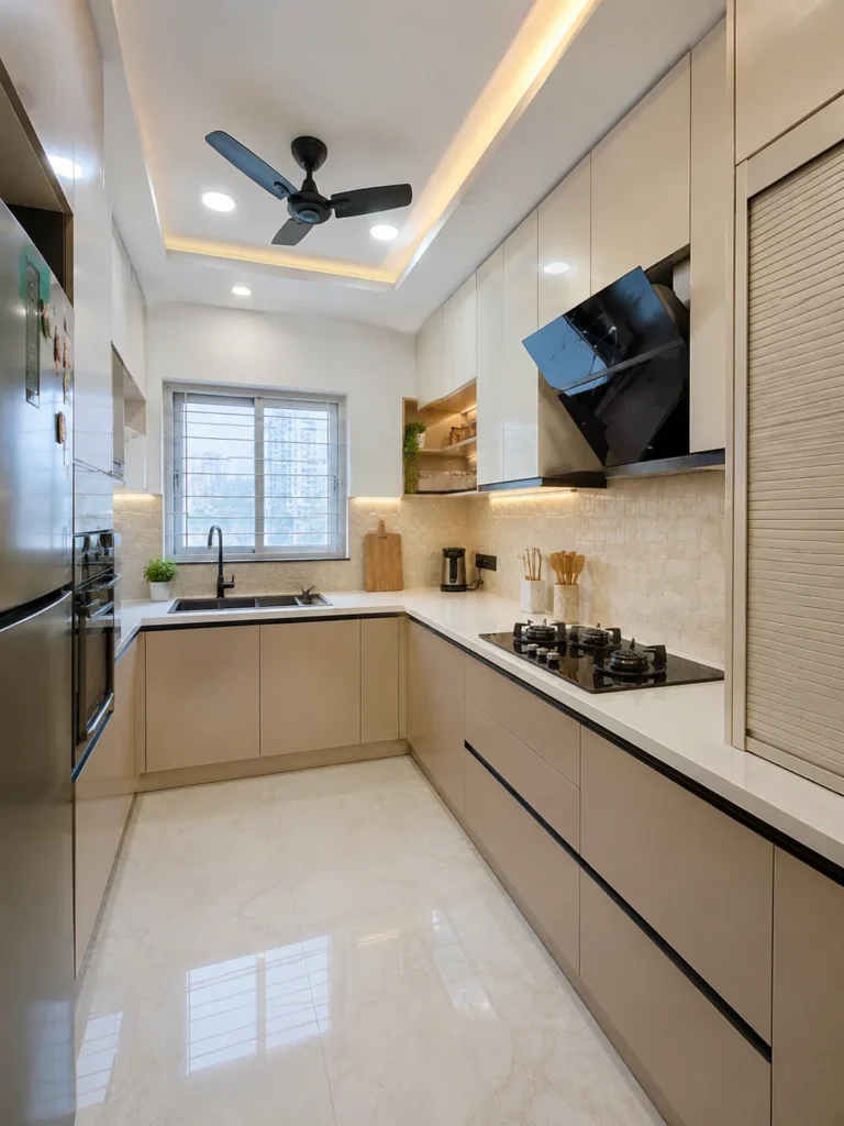Modern L-shaped Kitchen Design