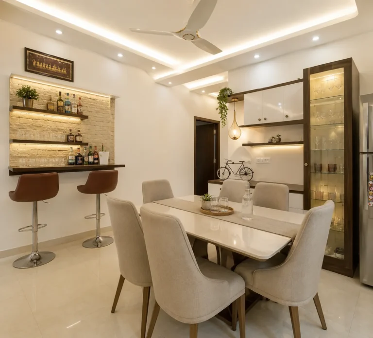Modern Dining Nook with Home Bar