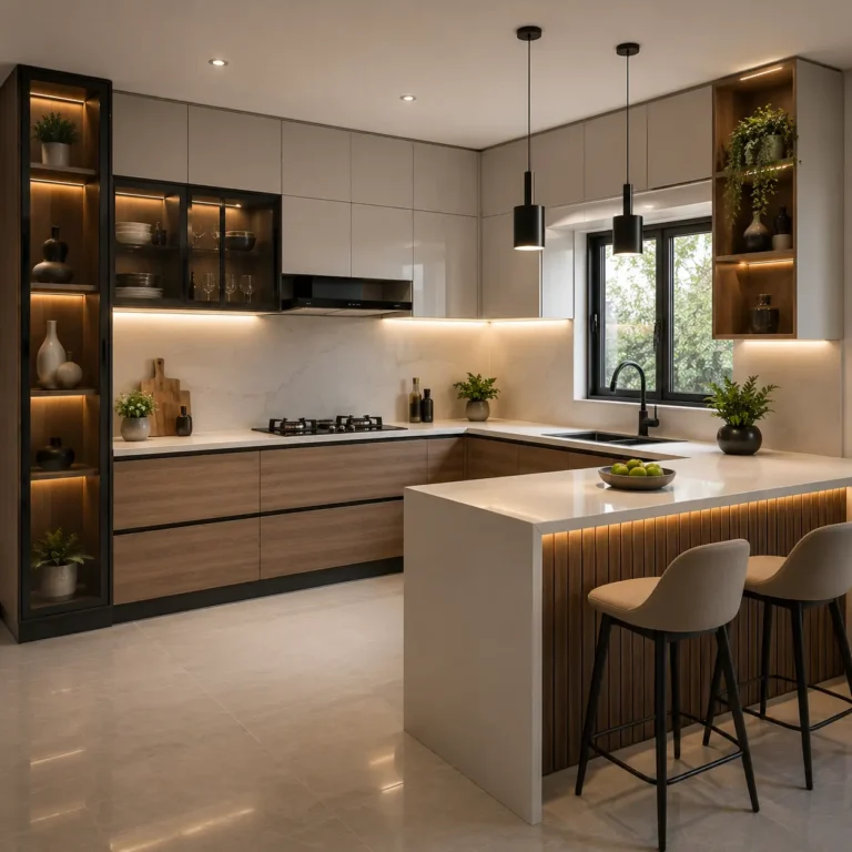 Modern modular kitchen interior