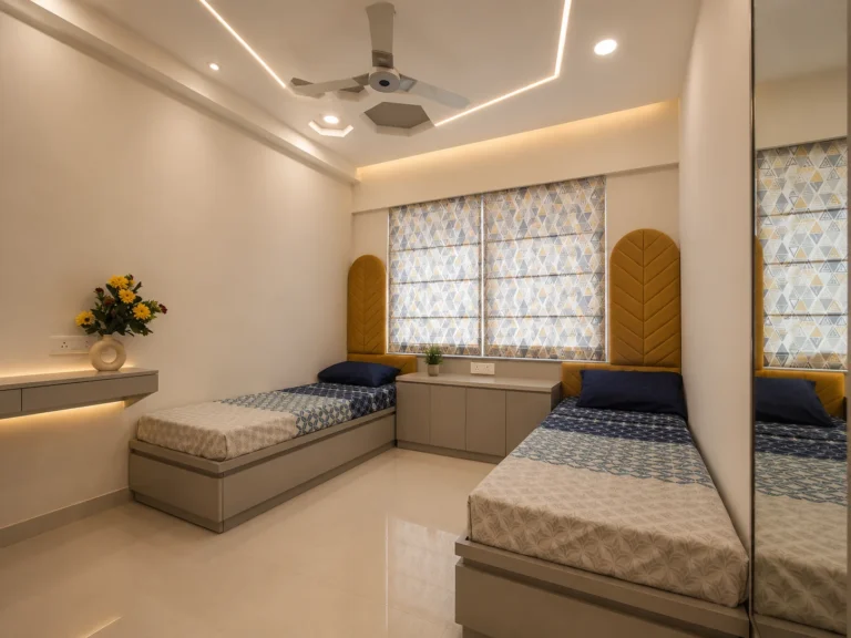 Modern Minimalist Twin Bedroom Design