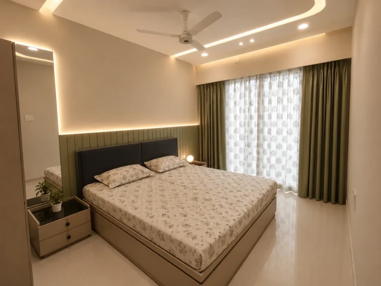 Serene Bedroom with Ambient Lighting